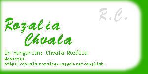rozalia chvala business card
